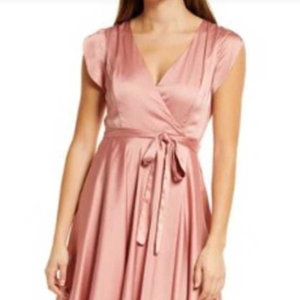 Fallen for you Satin High-Low dress. Like New.